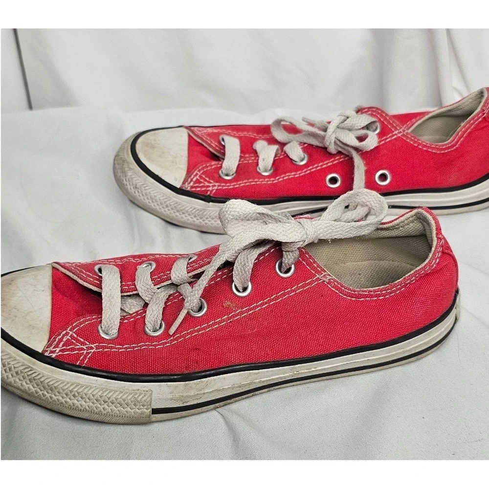 Converse All Star Low Top Sneaker 2 Youth Red Canvas Chuck Taylor 3J236
